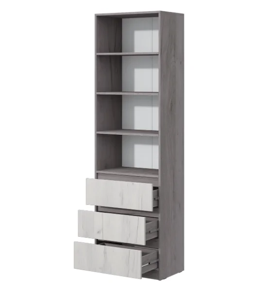 Стеллаж Соната дуб крафт серый/дуб крафт белый