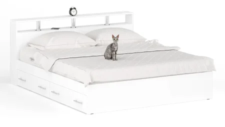 Кровать Камелия с ящиками белый