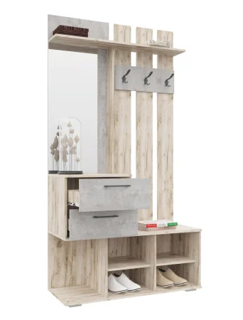 Вешалка Бостон ВШ-1 дуб крафт серый/бетонный камень