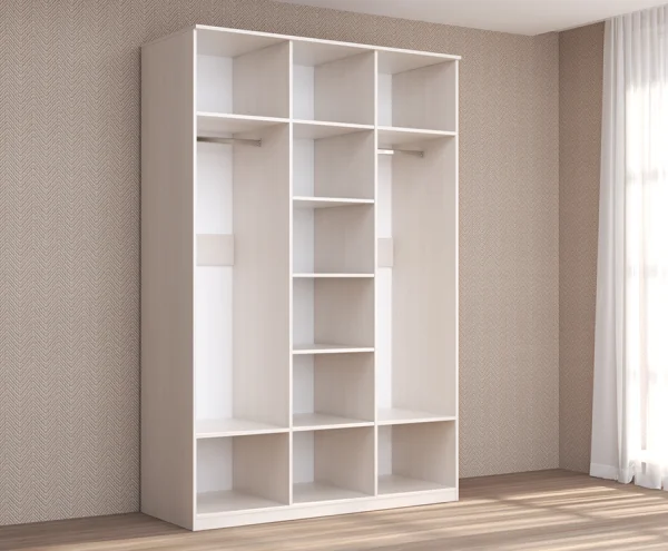 Шкаф 3-створчатый Кэт-4 бодега/caiman белый