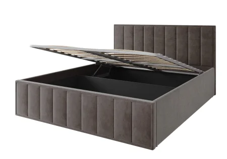 Кровать Лана 180х200 с подъемным механизмом, велюр шоколад