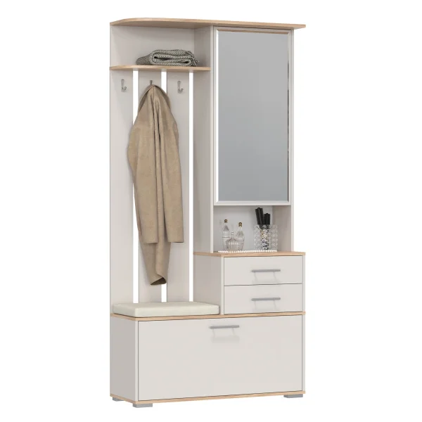 Шкаф с вешалкой Домино 2-3431 дуб крафт золотой/кашемир серый