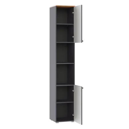 Стеллаж Остин 16.427 серый графит/дуб крафт золотой