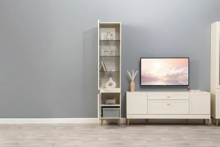 Шкаф-витрина Марион 16.397.01 слоновая кость