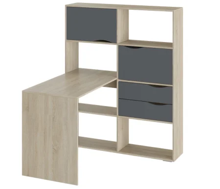 Стол письменный тип 7 дуб сонома/графит серый