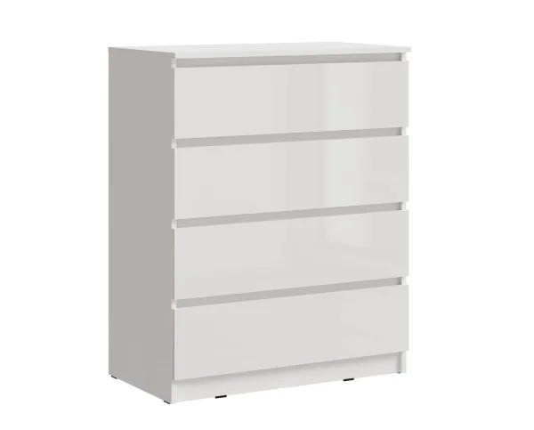 Комод Челси 800 (4 ящика) белый/белый глянец