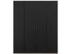 Шкаф 4-х створчатый Копенгаген венге/черный матовый