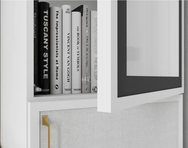 Пенал-витрина Толедо ТШ-1 белый