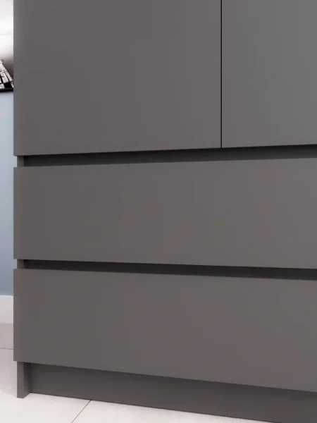 Шкаф двухдверный Мори МШ 900.1 графит