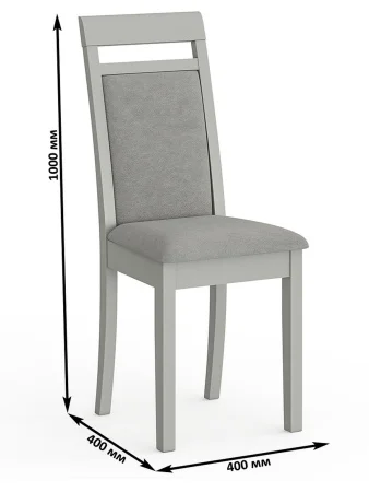 Стул Гольф-12 серый, ткань велюр серый 63