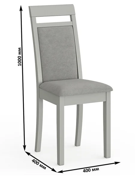 Стул Гольф-12 серый, ткань велюр серый 63