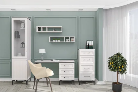 Комод Шарм К-4 ясень анкор светлый/рамка