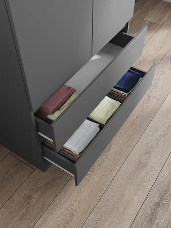 Шкаф с ящиками Мори МШ 900.2 графит