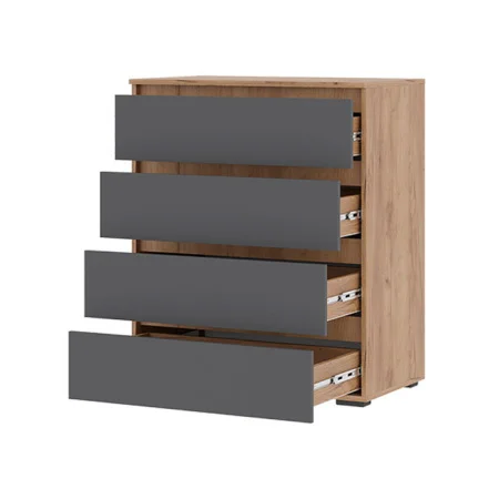 Комод Хелен КМ-02 серый графит/дуб крафт золото