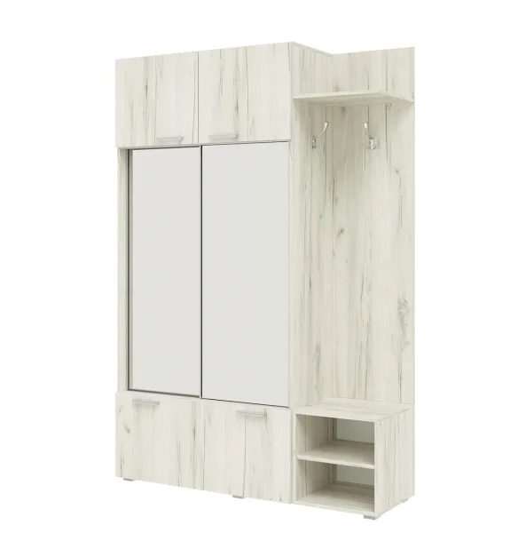 Прихожая Стелла дуб крафт белый