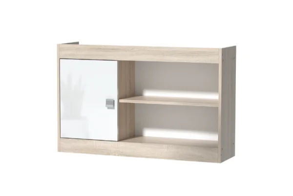 Полка Галактика дуб сонома/белый глянец