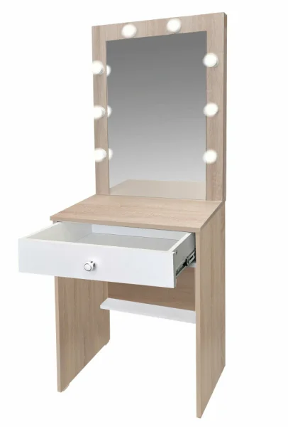 Туалетный столик №8 дуб сонома/белый