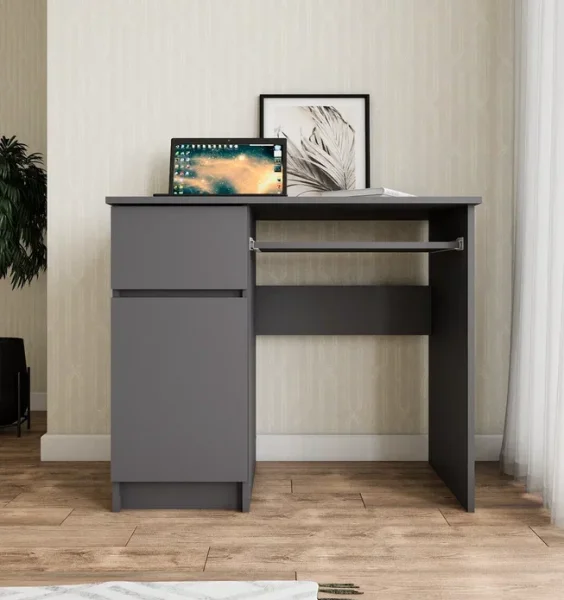 Стол письменный Мори МС-1 левый графит