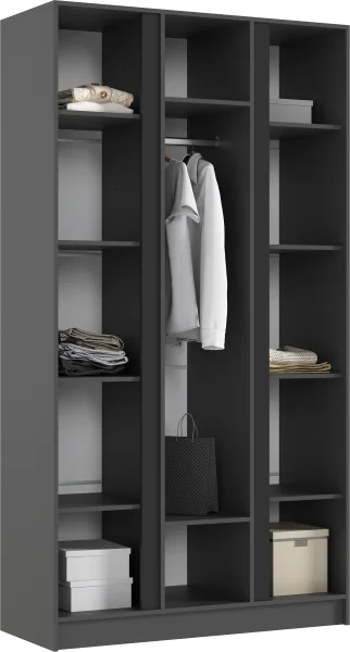 Шкаф 3-х створчатый Келвин 1200 графит