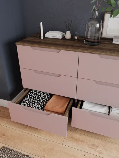 Комод Роза 1300 орех франклин/пудра скин тренто