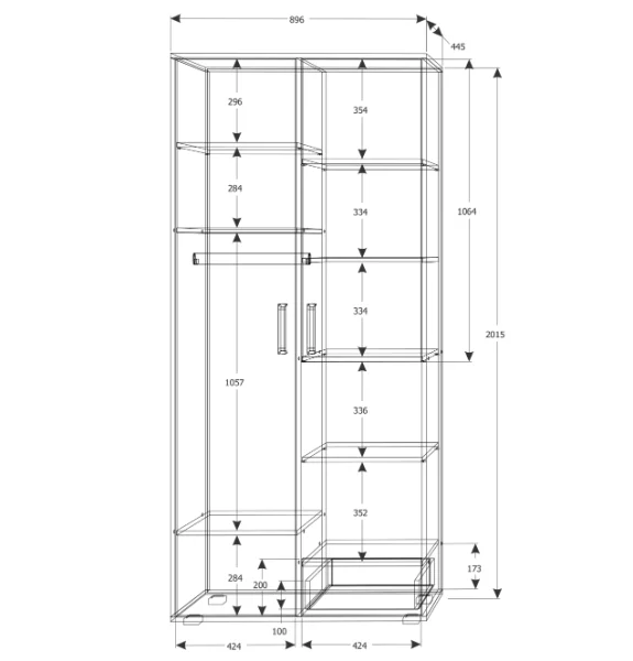 Шкаф Юпитер белый текстурный/дуб крафт золотой/бетонный камень