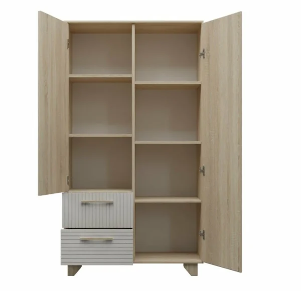 Стеллаж Копенгаген без стекла дуб сонома/белый матовый