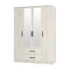 Шкаф 4-х створчатый Фиеста дуб крафт белый