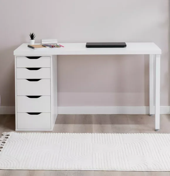 Стол письменный Ингар 2/5Т белый