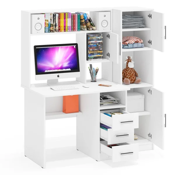 Компьютерный стол с пеналом СК-9 белый