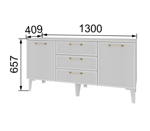 Тумба ТВ Толедо ТТ-1 белый