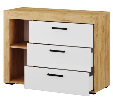 Комод Адель дуб крафт золотой/белый