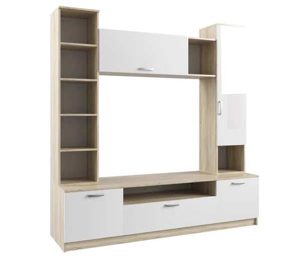 Гостиная Софи №4 СЦС 1900.1 дуб сонома/белый глянец