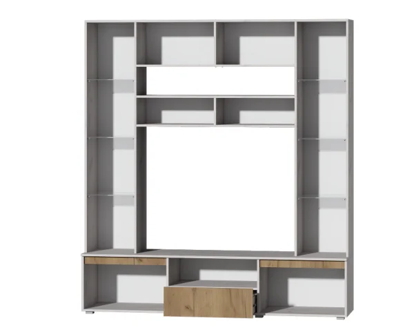 Центральная секция Лиана дуб крафт белый/дуб крафт золотой