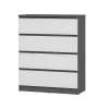 Комод Шарм КМ-02 графит/белый