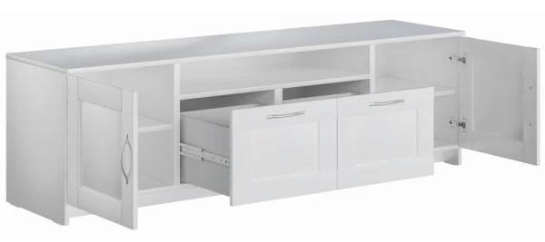 Тумба Сириус 2 двери и 2 ящика белый (156х47)
