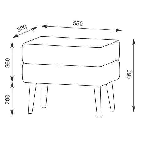 Банкетка 6-5138 Тифани светло-серая