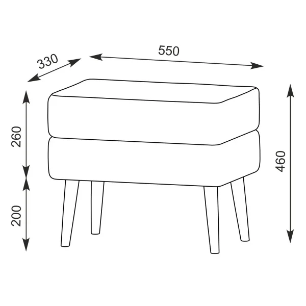 Банкетка 6-5138 Тифани светло-серая