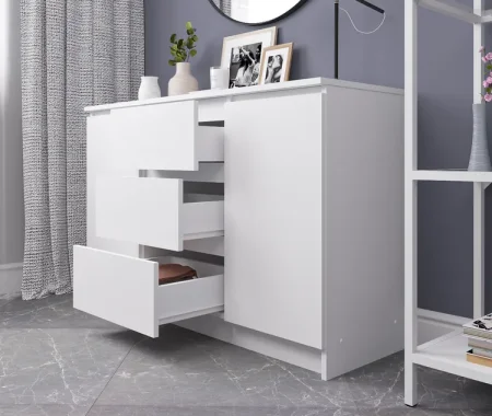 Комод с ящиками и дверками Мори МК 1203 белый