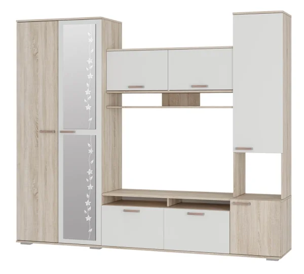 Гостиная Лукас дуб сонома/белый