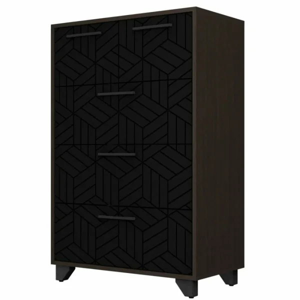 Комод Амстердам венге/черный матовый