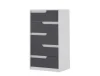 Комод Гавана белый/серый графит