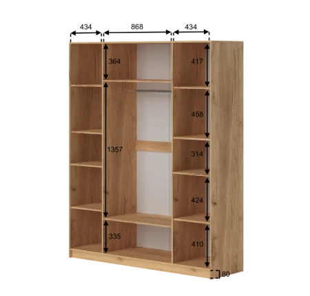 Шкаф Ньерд 1800 дуб вотан/ива пепельная