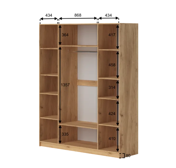 Шкаф Ньерд 1800 дуб вотан/ива пепельная