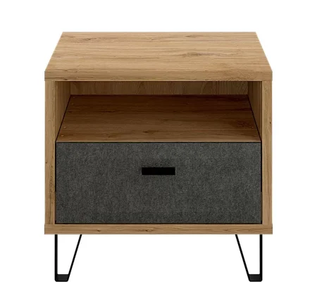 Тумба прикроватная Грейс KOM1S дуб наварра/графит