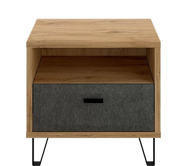 Тумба прикроватная Грейс KOM1S дуб наварра/графит