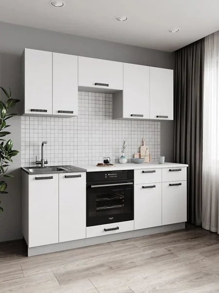 Кухонный гарнитур Ройс 2м белый софт