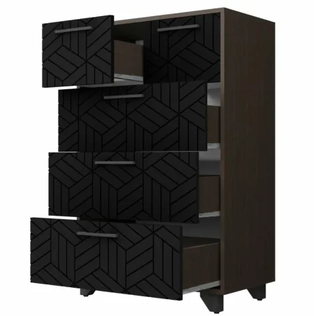 Комод Амстердам венге/черный матовый