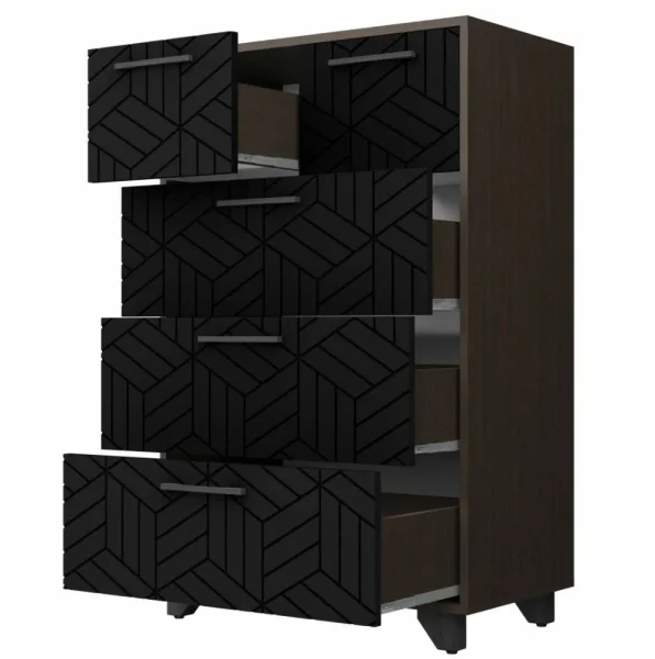 Комод Амстердам венге/черный матовый