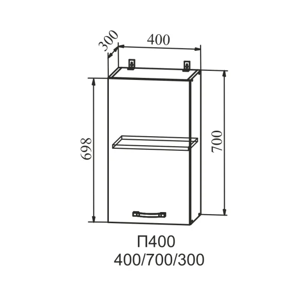 Верхний шкаф Фортуна П 400