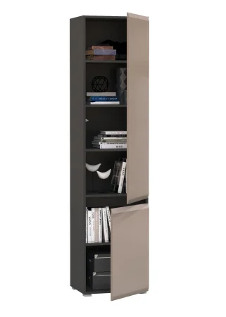 Шкаф Сидней 13.200 антрацит/веллюто капучино